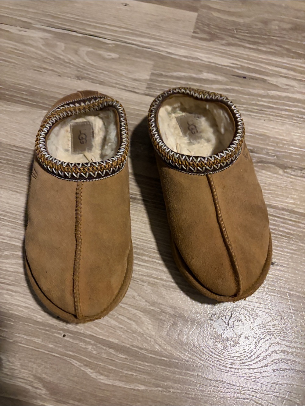 UGG Chestnut Slip-On Shearling-Lined Slippers
